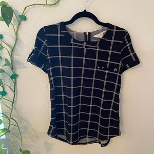 Black and white striped top